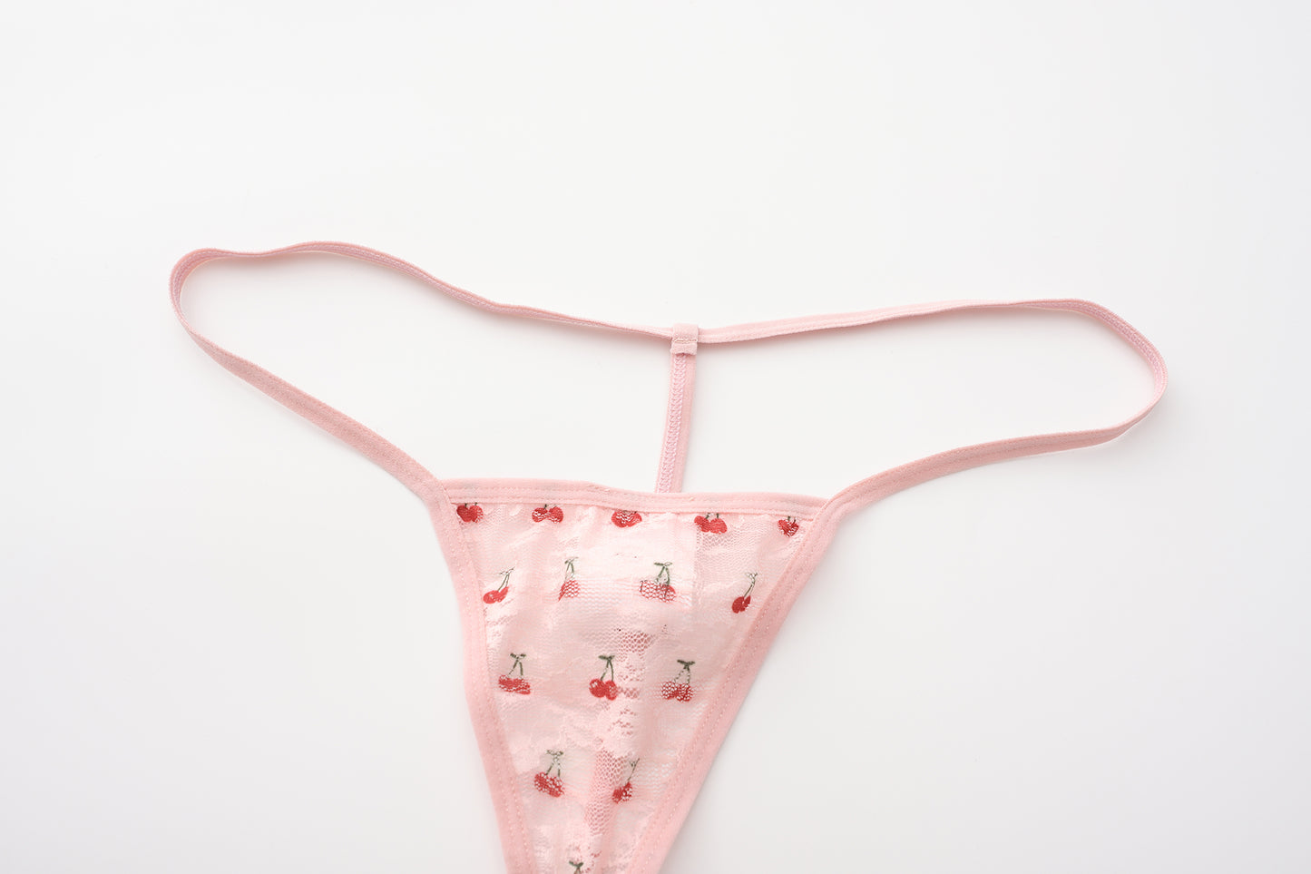 【pink】Avelisse Cherry Lace Corset Babydoll