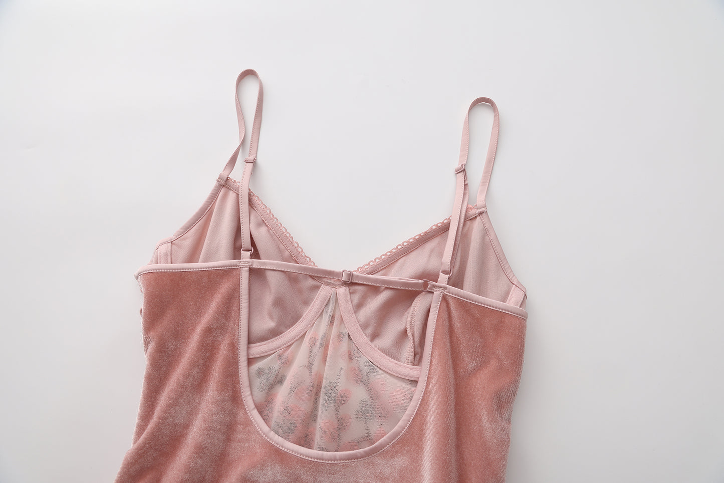 Avelisse Blush Velvet Floral Lace Babydoll Set with Robe